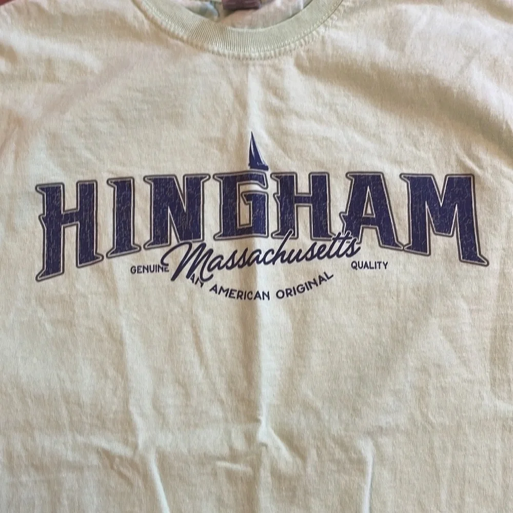 Hingham MA Fruit of the Loom Cotton Lime Green T-Shirt - Picture 3 of 5